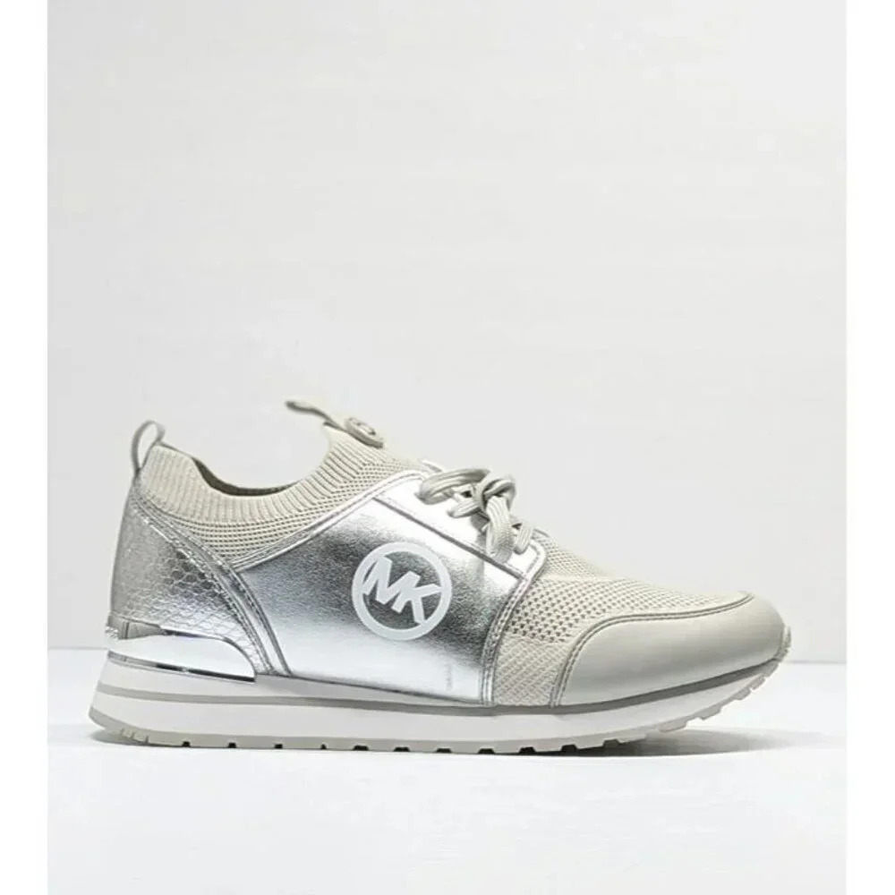 Michael Kors Women's Dash Knit Trainer Sneakers Silver Size 9.5 M (MSRP $165) - Picture 2 of 9
